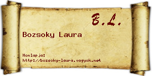 Bozsoky Laura névjegykártya